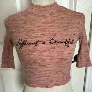 A’ Gaci nude pink Crop Top